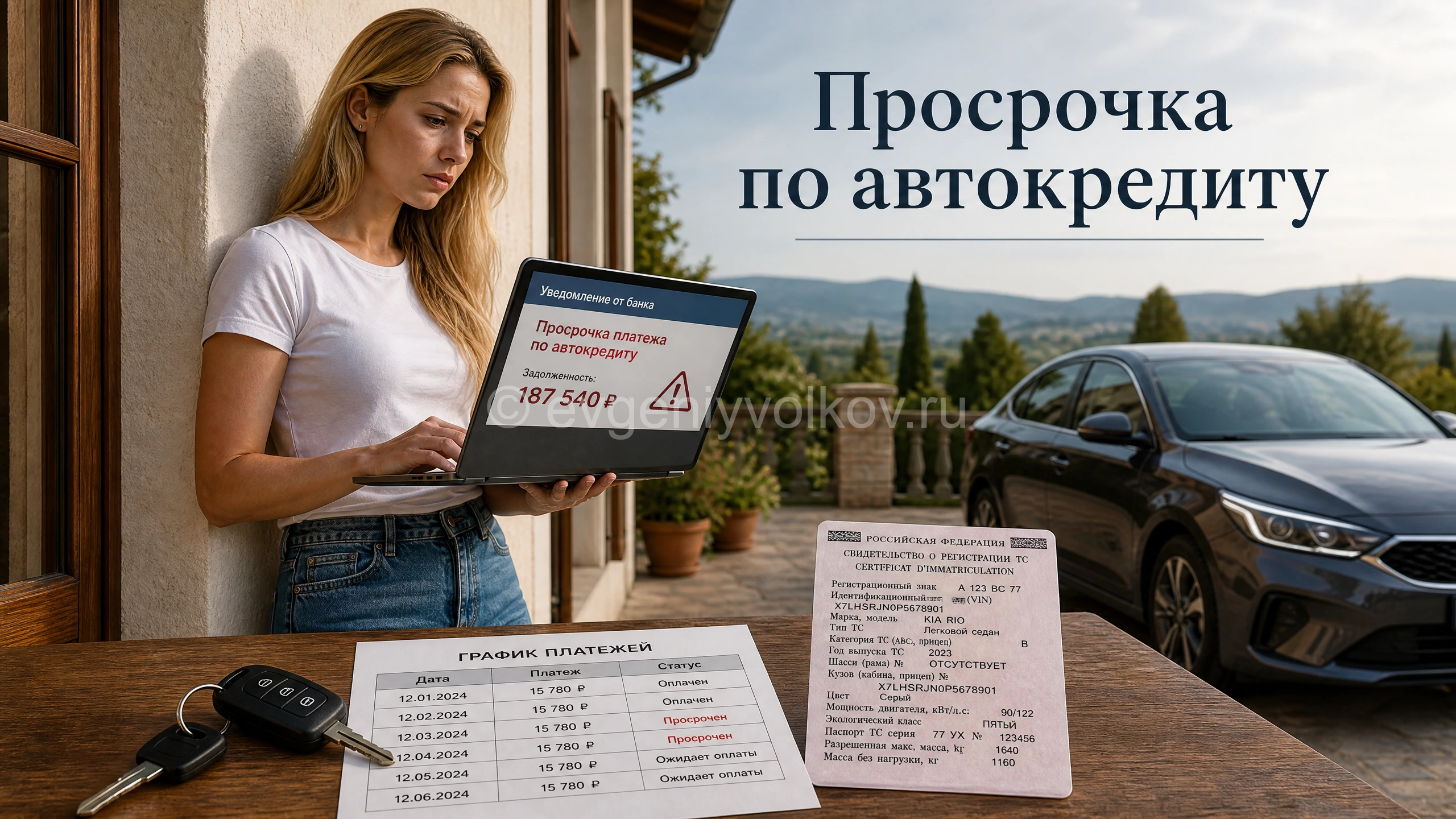 заемщик проверяет уведомление банка о просрочке, что будет если не платить автокредит